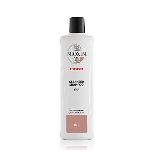 Nioxin System 3 Cleanser Shampoo, Color Treated Hair with Light Thinning, 16.9 oz