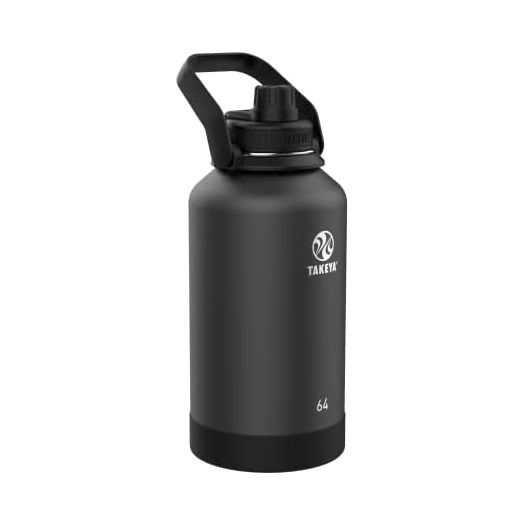 Takeya Wide Handle Spout Bottle, 64 Ounce, Onyx