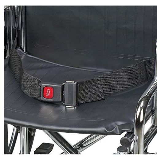 DMI Wheelchair Seat Belt and Safety Harness, Easy Install, 48 Inches long and 1.75 inches thick, Black