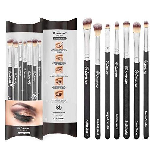 Eye Makeup Brushes Eyeshadow Brush Set - 7pcs Soft Synthetic Eyeshadow Blending Brush Kit - For Blending Eyeshadow, Eyeliner, Crease, Eyebrow - Long Lasting, Apply Better, Flawless Look Makeup