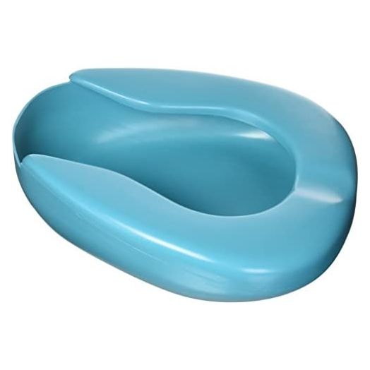 DMI Bedpan for Bariatric Adults with No Spill or Splash Design, Blue