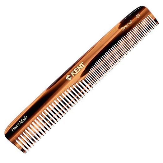 Kent 6T 6.9 Inch Double Tooth Hair Dressing Comb, Fine and Wide Tooth Dresser Comb For Hair, Beard and Mustache, Coarse and Fine Hair Styling Grooming Comb for Men, Women and Kids. Made in England