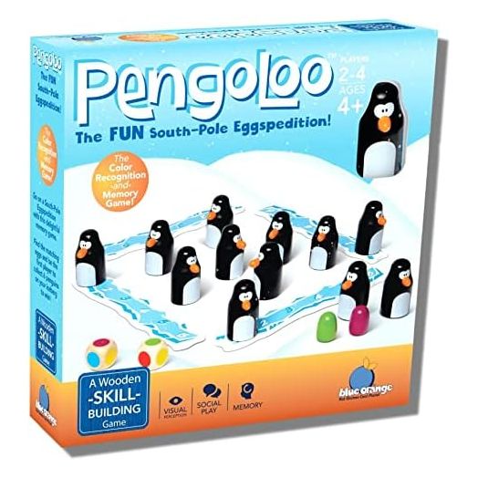 Blue Orange Games Pengoloo Award Winning Wooden Skill Building Memory Color Recognition Game for Kids