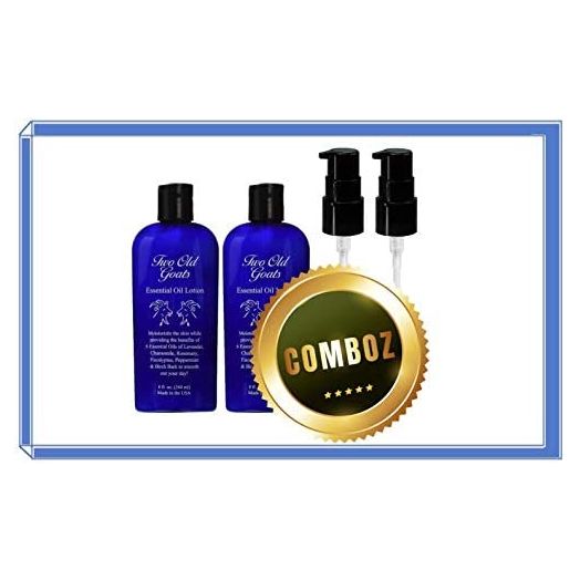 Two Old Goats Lotion 8oz (pack of 2) - with BW Skin Care's Exclusive Pump