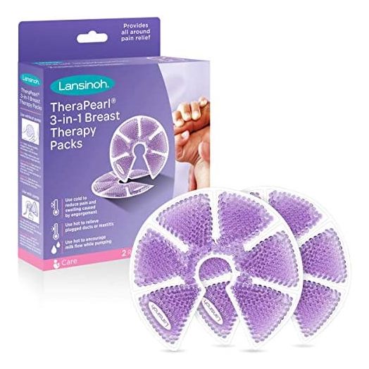Lansinoh TheraPearl Breast Therapy Pack, Breastfeeding Essentials, 2 Pack