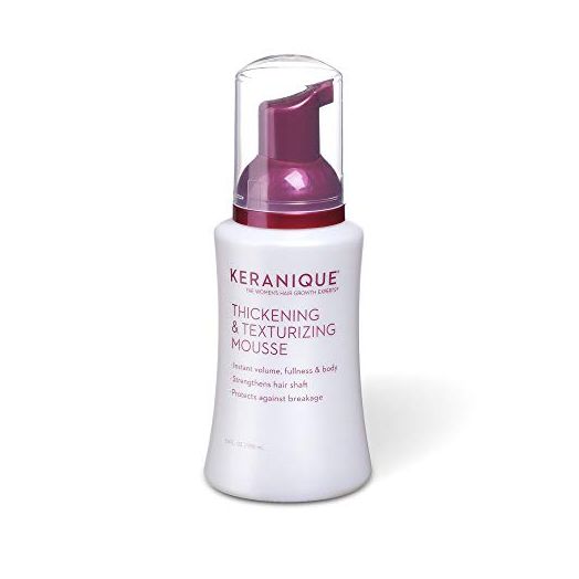 Keranique Thickening & Texturizing Mousse, 3.4 Fl Oz – Instant Volume, Thickness and Body, Leaving Hair with Smooth and Soft Touch | Strengthens Hair Shaft and Protects Against Breakage