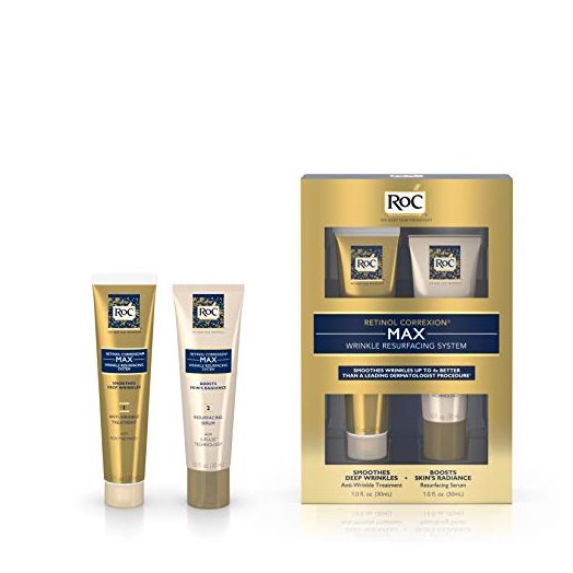 RoC Retinol Correxion Max Wrinkle Resurfacing Anti-Aging Skin Care System with Retinol, Set of 2