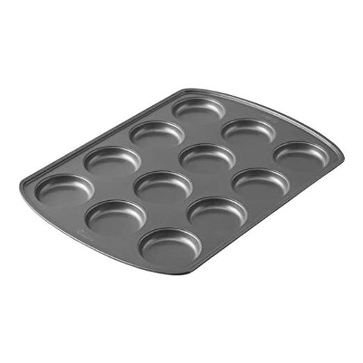 Wilton Muffin Top Pan Perfect Results Premium Non-Stick Bakeware, 12-Cup, Steel