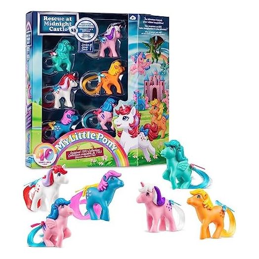 My Little Pony 40th Anniversary 2" Figure Collector Pack - Rescue at Midnight Castle - 6 Pack, Figures Included! Action Figure Toy, Girls Ages 4+