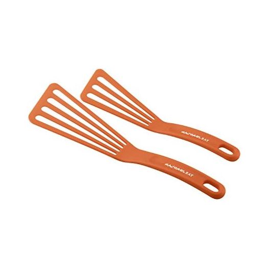 Rachael Ray Kitchen Tools and Gadgets Nylon Cooking Utensils/Spatula/Fish Turners, 2 Piece, Orange