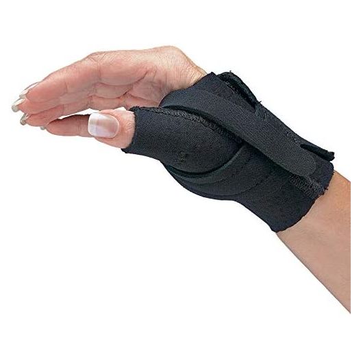 Comfort Cool Thumb CMC Restriction Splint. Patented Thumb Brace Provides Support and Compression. Helps with Arthritis, Tendinitis, Surgery, Dislocations, Sprains, Repetitive Use. Left Medium