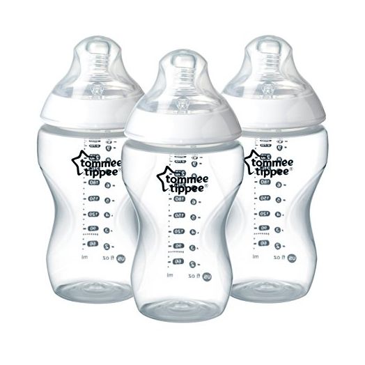 Tommee Tippee Closer to Nature Added Cereal Baby Bottle, Y-Cut Nipple, Easy Latch Nipple, 11 Ounce, 3 Count, Clear (522543)