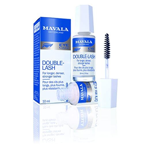 Mavala Double Lash Nutritive Eyelash Serum for Longer Lashes | Treatment to Grow Healthy, Natural Looking + Denser Lashes or Eyebrows | 0.3 oz Bottle , No. 002 Hologramme