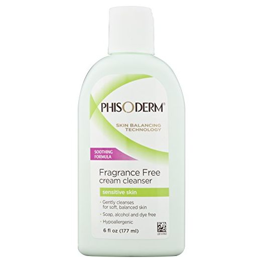 Phisoderm Fragrance Free Cream Cleanser For Sensitive Skin 6 oz (Pack of 4)