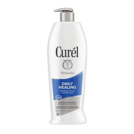 Curél Daily Healing Body Lotion for Dry Skin, Hand and Body Moisturizer Repairs Dry Skin and Retains Moisture, with Advanced Ceramides Complex, 20 Ounce