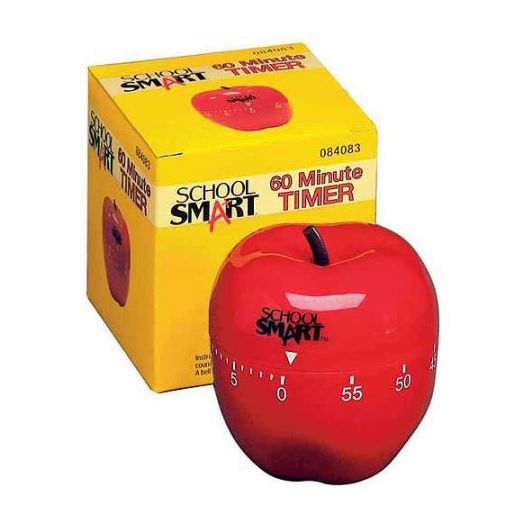 School Smart Apple Timer With Bell, 60 M