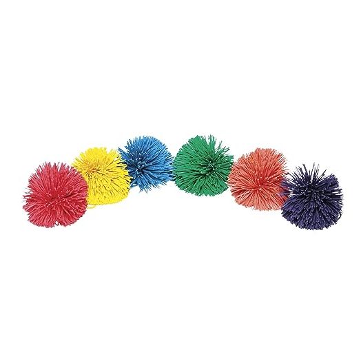 Sportime 1449451 Rub-R-String Ball Set, 9 cm, Assorted Color (Pack of 6)