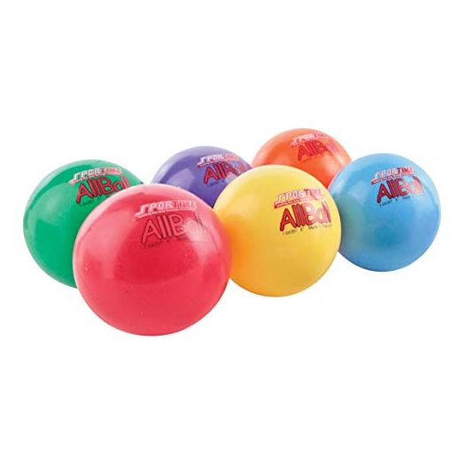 Sportime Multi-Purpose Inflatable All-Balls - 6 inch - Set of 6 - Assorted Colors