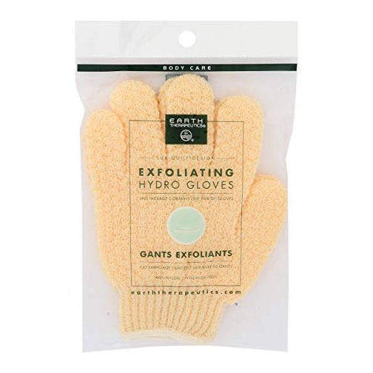 Earth Therapeutics Hydro Exfoliating Gloves, Natural, 1 pair
