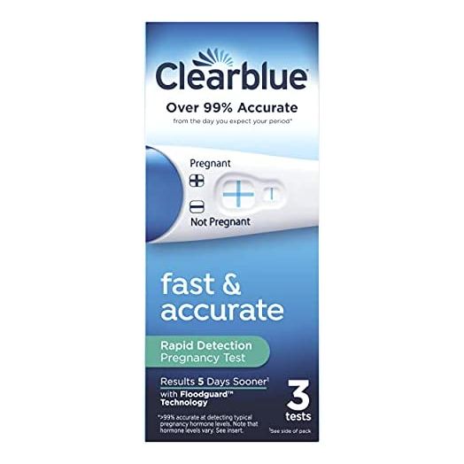 Clearblue Rapid Detection Pregnancy Test, 3 Count Prueba de embarazo Rapid Detection Clearblue