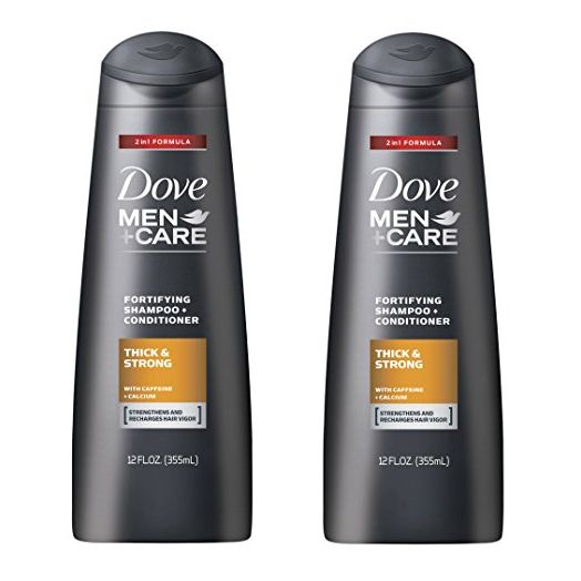 Dove Men+Care Thick and Strong Fortifying 2in1 Shampoo and Conditioner 12 FL OZ - Pack of 2