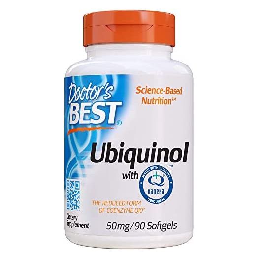 Doctor's Best Ubiquinol with Kaneka QH, Non-GMO, Gluten & Soy Free, Heart Health, 50 mg, 90 Count