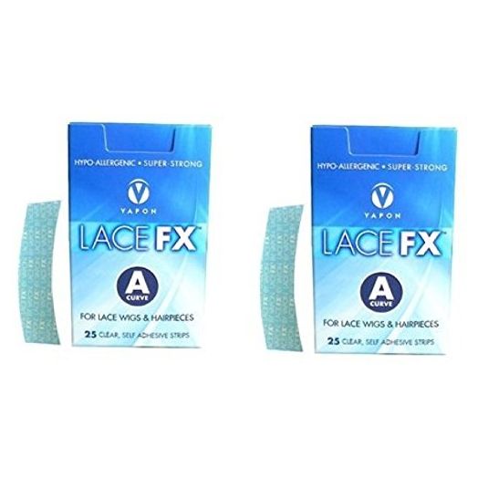 Lace FX A Curve Tape Hypo-allergenic Wig Hair Piece Adhesive Tape - 2 Packs by Vapon