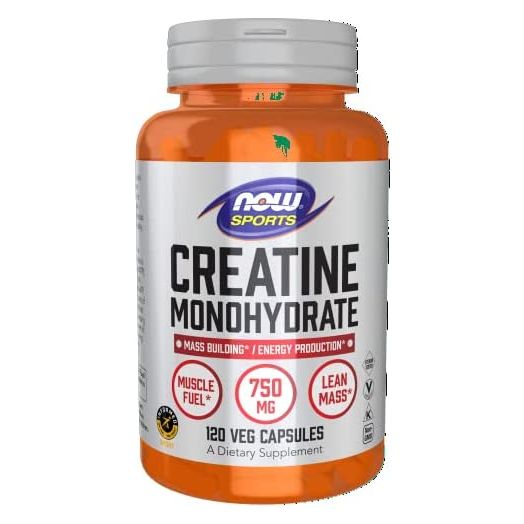 NOW Sports Nutrition, Creatine Monohydrate 750 mg, Mass Building*/Energy Production*, 120 Veg Capsules