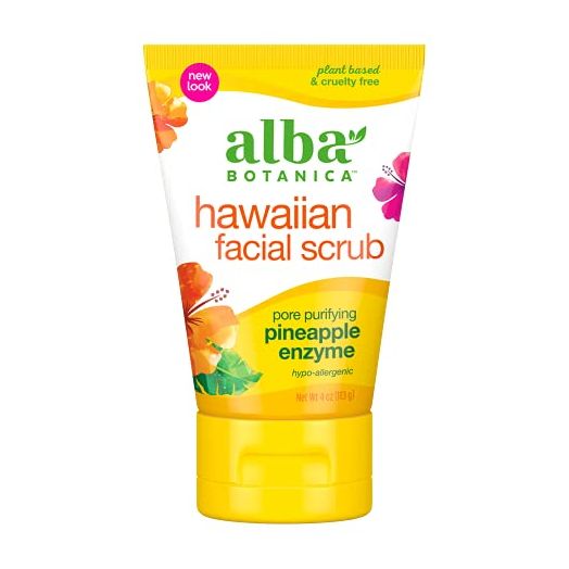Alba Botanica Hawaiian Facial Scrub, Pore Purifying Pineapple Enzyme, 4 Oz
