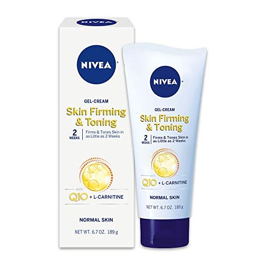 NIVEA Skin Firming and Toning Body Gel Cream with Q10, Skin Firming Body Lotion, Firming Body Cream, 6.7 Oz Tube