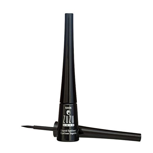 ZUZU LUXE Precision Liquid Liner (Raven - Black/ Matte), Liquid Eyeliner featuring a fine calligraphy tip, quick-drying, water resistant. Natural, Paraben Free, Vegan, Gluten-free,Cruelty-free, Non GMO, 0.1 oz.