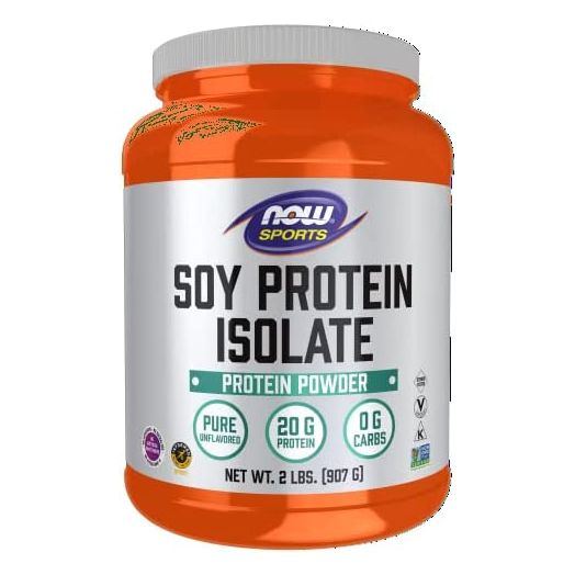 NOW Sports Nutrition, Soy Protein Isolate 20 g, 0 Carbs, Unflavored Powder, 2-Pound