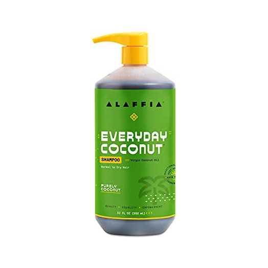 Alaffia EveryDay Coconut Shampoo - Normal to Dry Hair, Helps Gently Clean Scalp and Hair of Impurities with Ginger and Coconut Oil, Fair Trade, PURELY COCONUT, 32 Fl Oz