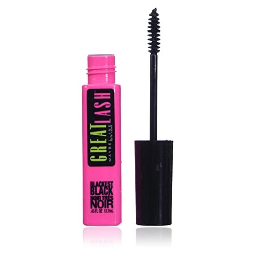 Maybelline New York Makeup Great Lash Washable Mascara, Blackest Black Volumizing Mascara, 0.43 fl oz