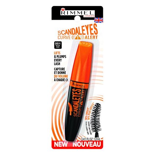 Rimmel Scandaleyes Curved Brush Mascara, Black, 0.41 Fl Oz (Pack of 1)