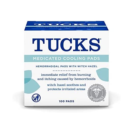 Tucks Cooling Pads, Medicated, 100 Count