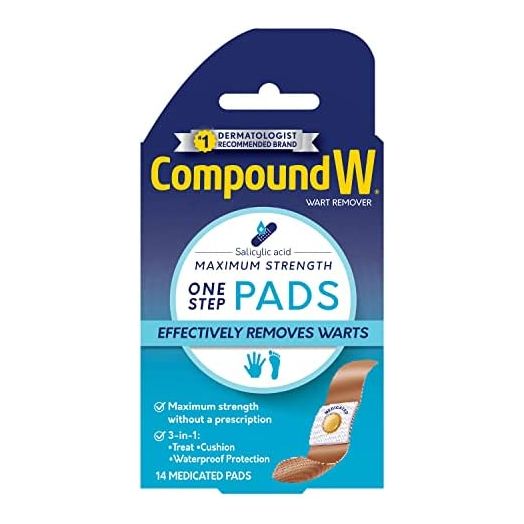 Compound W Wart Remover Maximum Strength One Step Pads, 14 Medicated Pads