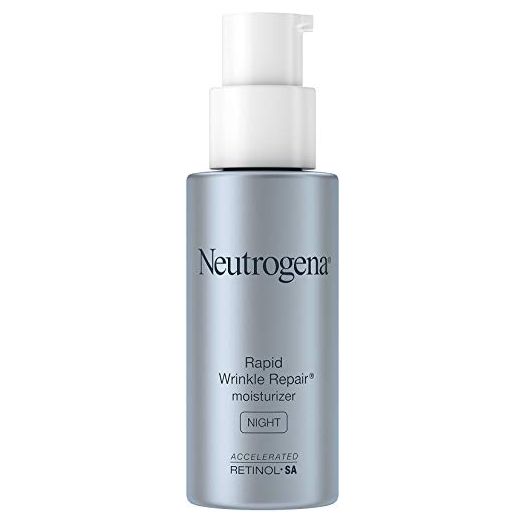 Neutrogena Rapid Wrinkle Repair Retinol Anti-Wrinkle Night Moisturizer Cream, Anti-Wrinkle Face & Neck Cream Moisturizer with Hyaluronic Acid & Retinol, Paraben-Free, 1 fl. oz