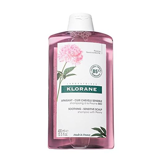 Klorane Shampoo with Peony, Soothing Relief for Dry Itchy Flaky Sensitive Scalp, pH Balanced, Provides Scalp Comfort