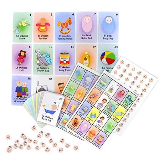 JIMMY'S TOYS Baby Shower Loteria Bingo Game