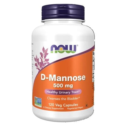 NOW Supplements, D-Mannose 500 mg, Non-GMO Project Verified, Healthy Urinary Tract*, 120 Veg Capsules