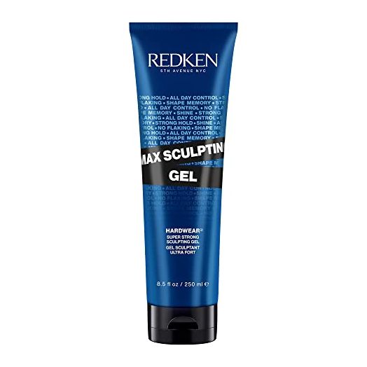 Redken Max Sculpting Gel | For All Hair Types | Strong Sculpting Gel | Provides Body & High Shine Finish | Long-Lasting Shape Memory | Flake-Free Control & Added Thickness | Maximum Hold | 8.8 Oz