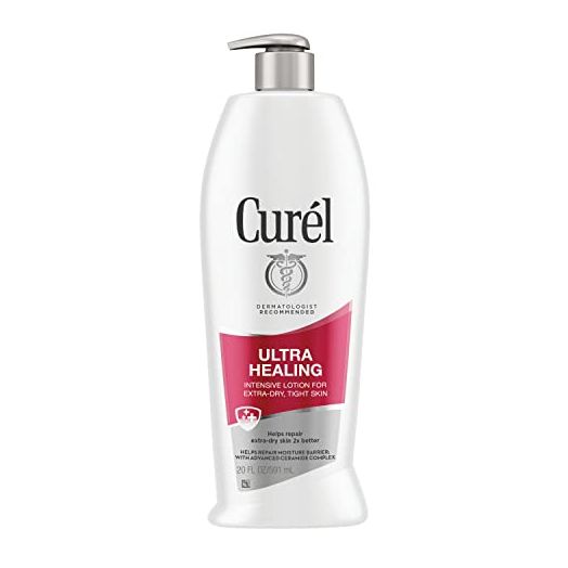 Curél Ultra Healing Lotion, Hand and Body Moisturizer for Extra Dry Skin, with Advanced Ceramide Complex and Hydrating Agents, for Tight Skin, 20 Ounces