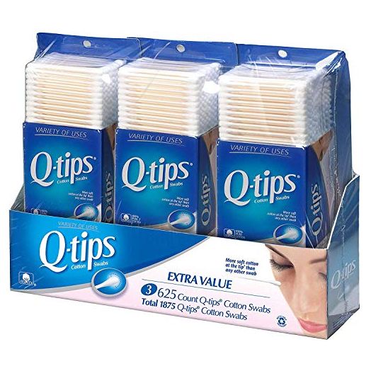 Q-TIPS SWABS Cotton Club ct, 625 Count, (Pack of 3)