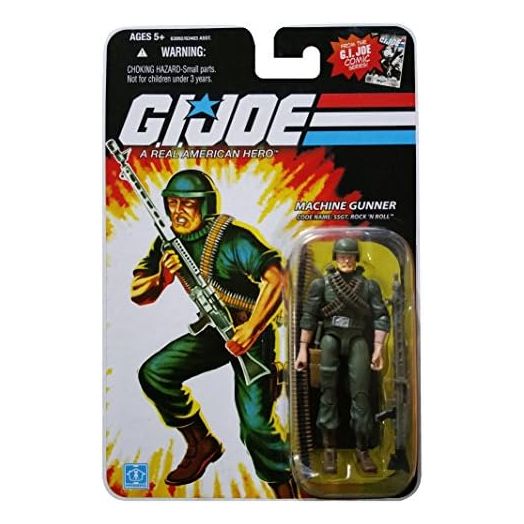 G.I. Joe 25th Anniversary Comic Series Cardback: Staff SGT. Rock n Roll (Machine Gunner) 3.75 Inch Action Figure
