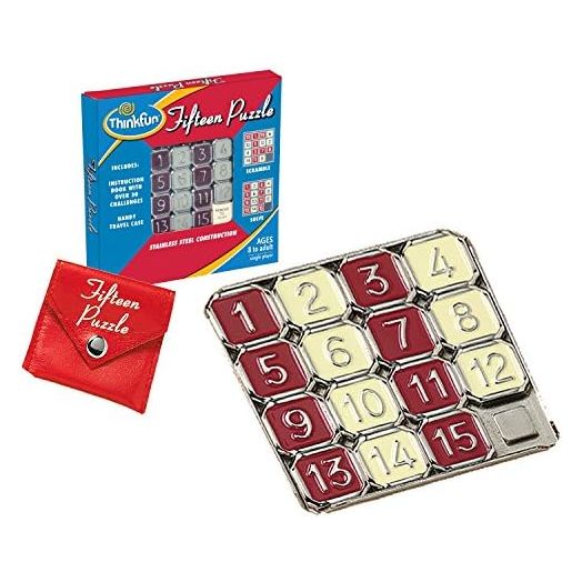 ThinkFun Fifteen Puzzle - Classic Puzzle Game, Perfect for Travel, Can Fit in Your Pocket For Age 8 and Up
