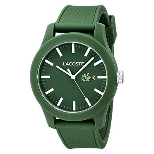 Lacoste Men's 2010763 Lacoste.12.12 Green Resin Watch with Silicone Band