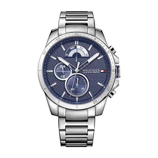 Tommy Hilfiger Men's 1791348 Cool Sport Analog Display Quartz Silver Watch