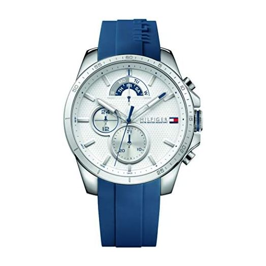 Tommy Hilfiger Men's Cool Sport Stainless Steel Quartz Watch with Silicone Strap