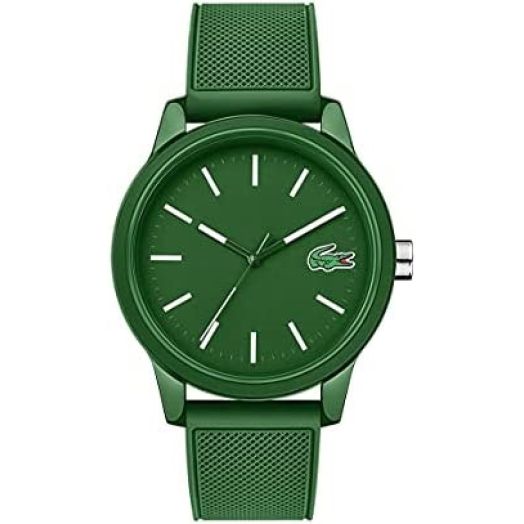 Lacoste Men's 12.Quartz TR90 and Rubber Strap Casual Watch, Color: Green (Model: 2010985)
